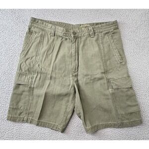 Tommy Bahama Cargo Shorts Mens 38 Green  Flat Front Outdoors Casual Performance